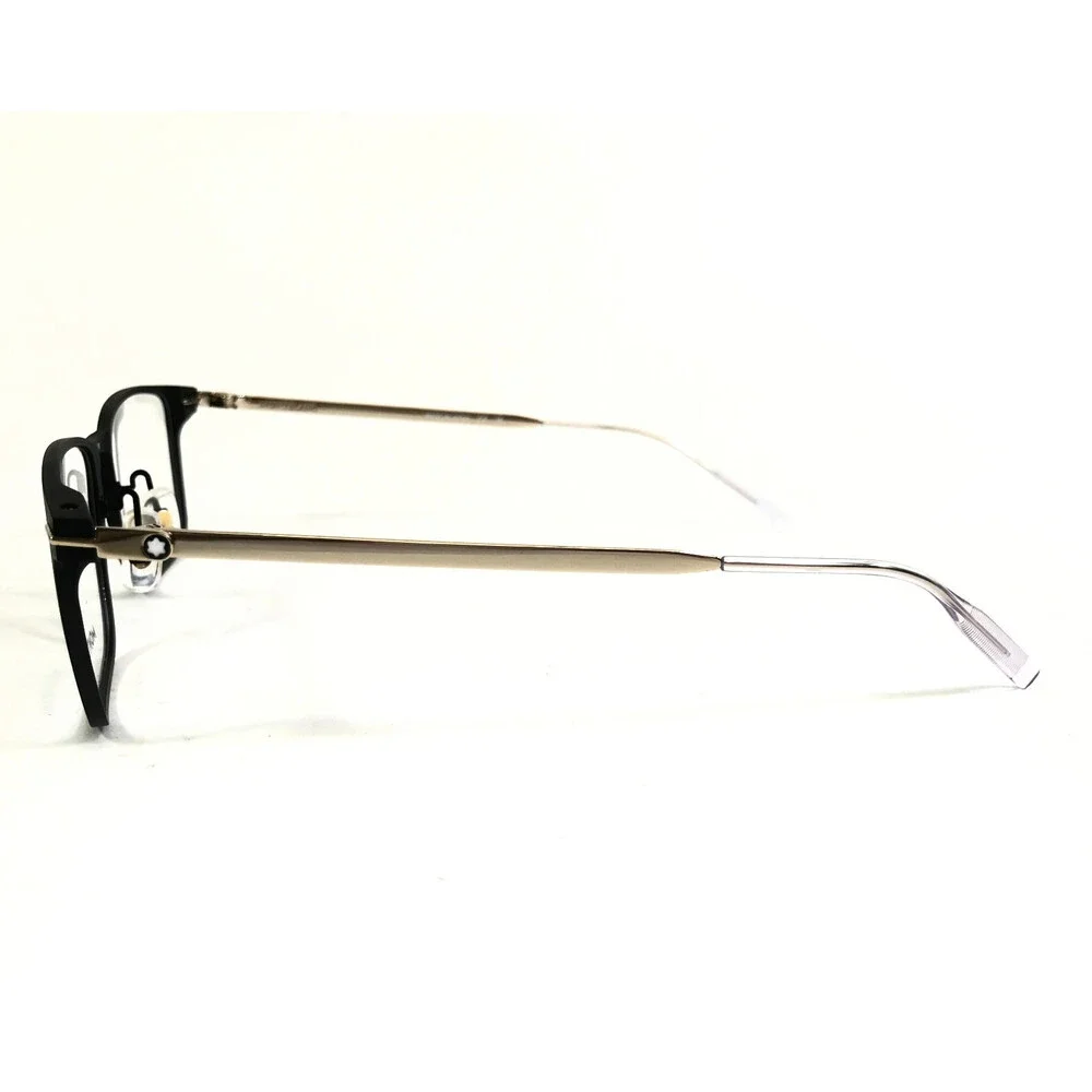Montblanc Eyeglasses Frames MB0396ON 001 Black Gold Aluminum 54-18-145